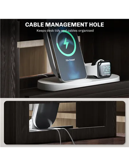 HOMCOM Four-Tier Desktop Organiser - Dark Brown