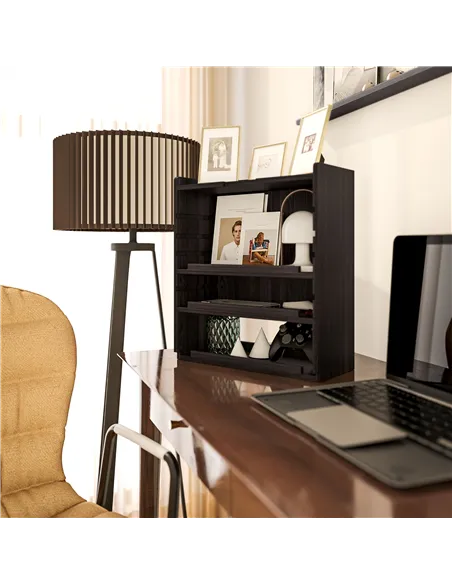 HOMCOM Four-Tier Desktop Organiser - Dark Brown