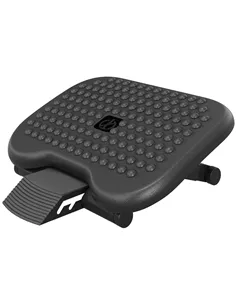 HOMCOM Footrest Adjustable Height & Angle Tilting Platform Home Office Foot Rest Black
