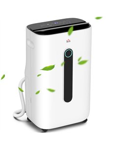HOMCOM 6500mL Portable Dehumidifier with Air Purifier Filter, 24H Timer, 4 Modes, 22L/Day, for Home Laundry Basement