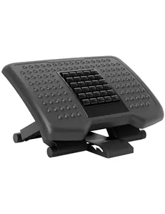 HOMCOM Three-Level, Multi-Angle Massage Footrest - Black