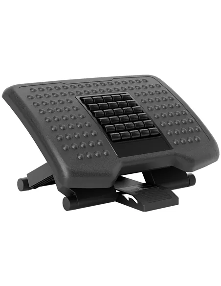 HOMCOM Three-Level, Multi-Angle Massage Footrest - Black
