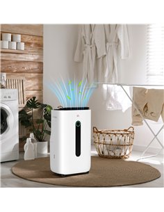 HOMCOM 6500mL Portable Dehumidifier with Air Purifier Filter, 24H Timer, 4 Modes, 22L/Day, for Home Laundry Basement 2