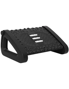 HOMCOM 10°-45° Six-Angle Massage Footrest - Black
