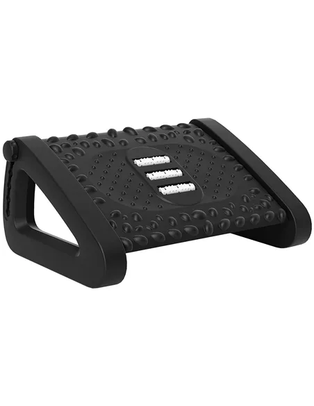 HOMCOM 10°-45° Six-Angle Massage Footrest - Black