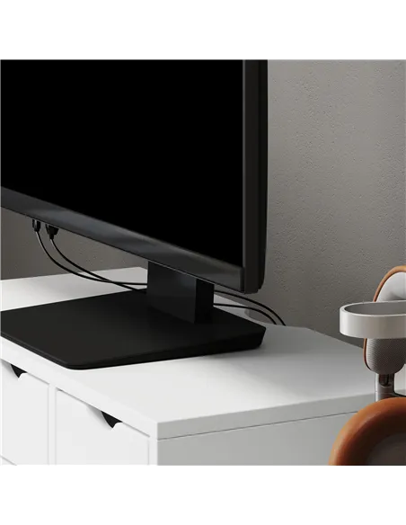 HOMCOM Monitor Stand Riser with 3 Drawers, Monitor Riser for Laptop, Computer, PC, Small Printer, 51 x 24 x 13cm, White
