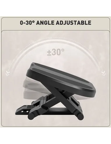 HOMCOM 0-30° Three-Height Under-Desk Support Footrest - Grey