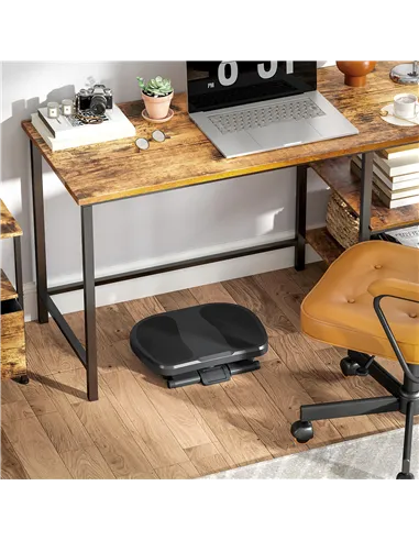 HOMCOM 0-30° Three-Height Under-Desk Support Footrest - Grey