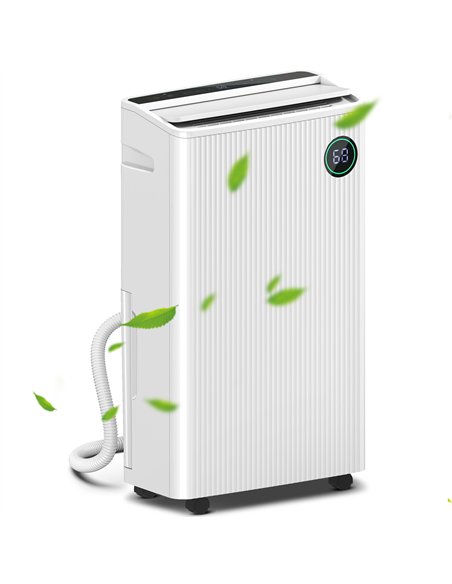 HOMCOM 5500mL Portable Dehumidifier with Air Purifier, UVC, Ioniser, 24H Timer, 5 Modes, 16L/Day, for Home Laundry, White