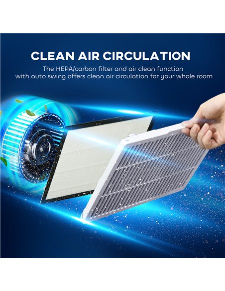 HOMCOM 5500mL Portable Dehumidifier with Air Purifier, UVC, Ioniser, 24H Timer, 5 Modes, 16L/Day, for Home Laundry, White