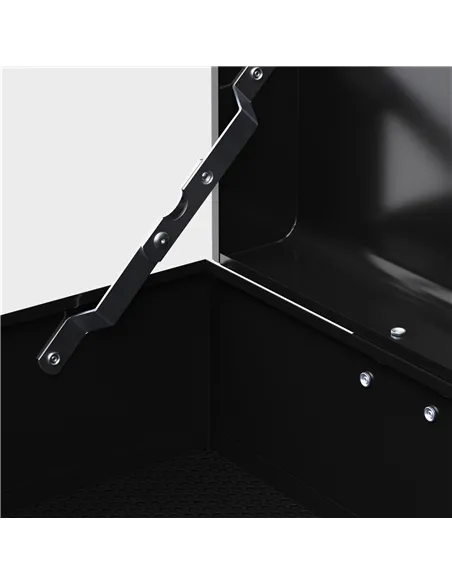 HOMCOM Steel Six Drawer Tool Storage Carry Chest, with Lock and Keys - Black