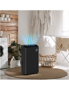 HOMCOM 5500mL Portable Dehumidifier with Air Purifier, UVC, Ioniser, 24H Timer, 5 Modes, 16L/Day, for Home Laundry, Black 2