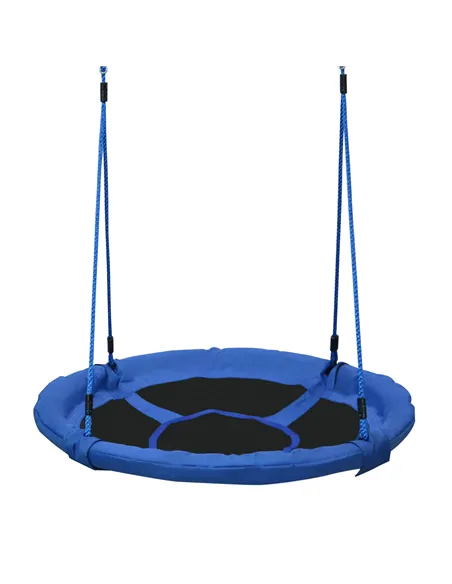 HOMCOM Kid Nest Swing Seat Saucer Tree Swing 40 Inch/100cm for Outdoor Indoor Blue