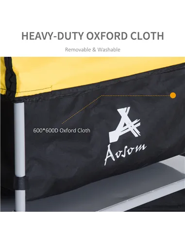 HOMCOM Bicycle Cargo Trailer, Two-Wheel Bicycle Large Cargo Wagon Trailer Oxford Fabric, Folding Storage, & Removable Cover, Yel