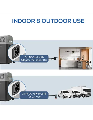 HOMCOM Car Refrigerator, Portable 12/24V 50 Litre Compressor Fridge Freezer, Electric Cooler Box for Camping, Travel, Picnic, Do