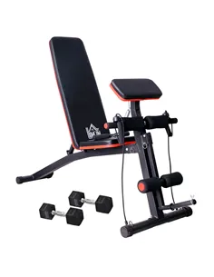 HOMCOM Adjustable Reclined Dumbbell Bench Weight Lifting Set Folding Sit Up Ab Bench Home Training Gym Multiuse Workout Exercise
