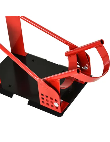 HOMCOM Motorcycle Wheel Chock 8-15.5 cm Metal Motorbike Holder Pre-Drilled Holes For Truck And Trailer