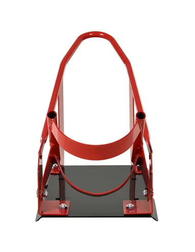 HOMCOM Motorcycle Wheel Chock 8-15.5 cm Metal Motorbike Holder Pre-Drilled Holes For Truck And Trailer