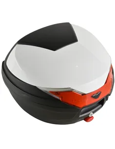 HOMCOM 32L Motorcycle Tail box Helmet Top Case Motorbike Luggage Storage Trunk Carrier Mount Rack