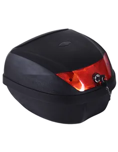 HOMCOM 28L Motorcycle Tail box Helmet Top Case Motorbike Luggage Storage Trunk Carrier Mount Rack w/ 2 Keys