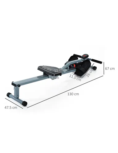 HOMCOM Rowing Machine Cardio Rower Workout Fitness Body Tonner Home Gym Training