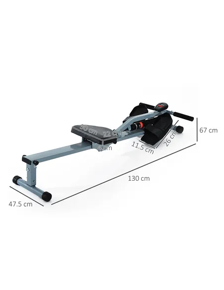 HOMCOM Rowing Machine Cardio Rower Workout Fitness Body Tonner Home Gym Training