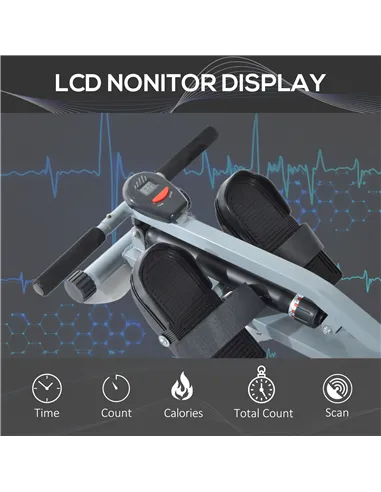HOMCOM Rowing Machine Cardio Rower Workout Fitness Body Tonner Home Gym Training