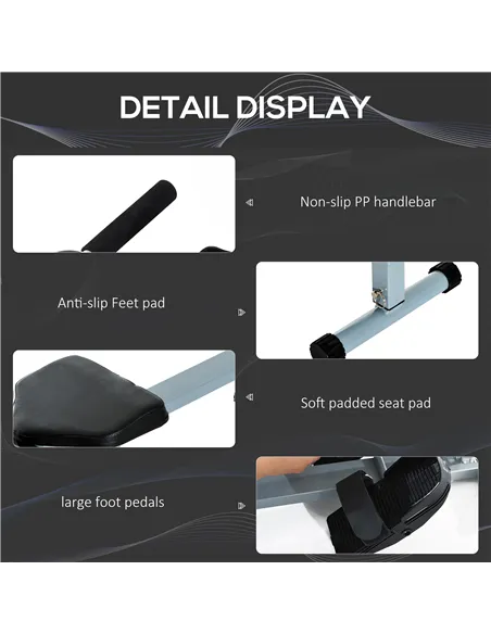 HOMCOM Rowing Machine Cardio Rower Workout Fitness Body Tonner Home Gym Training