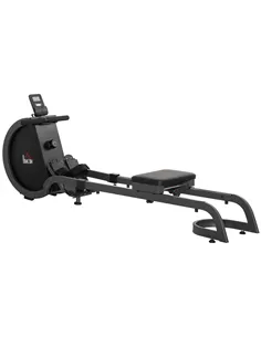 HOMCOM Folding Rowing Machine with 16-Level Adjustable Magnetic Resistance, Aluminium Side Rail, Digital Monitor, Cardio Workout
