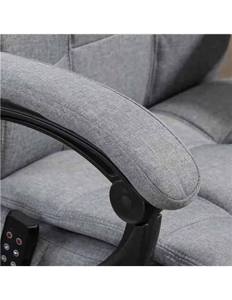 Vinsetto Office Chair with 6-point Vibration Massage and Heat, Computer Chair with Adjustable Height, Head Pillow, Footrest for 
