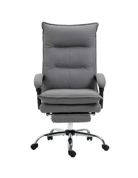 Vinsetto Massage Office Chair with Footrest, Desk Chair with 6 Point Massage and Heat, 155° Reclining Back for Home, Thick Paddi