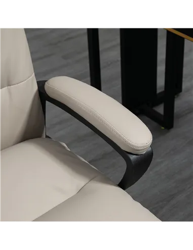 Vinsetto Office Chair, PU Leather Computer Desk Chair Office Chair with Adjustable Height and Swivel Rolling Wheels for Work Stu