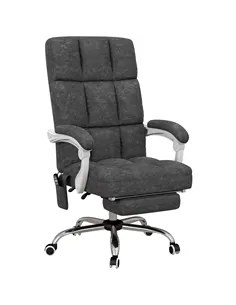 Vinsetto Massage Office Chair, Ergonomic Desk Chair, Comfy Work Study Chair with Heat, Padded Seat, 135° Reclining Back and Foot