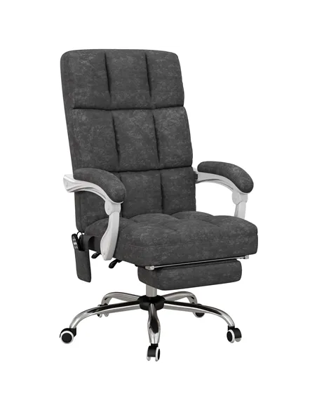 Vinsetto Massage Office Chair, Ergonomic Desk Chair, Comfy Work Study Chair with Heat, Padded Seat, 135° Reclining Back and Foot