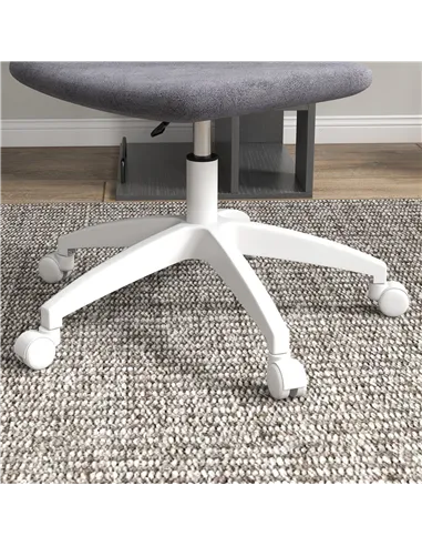 Vinsetto Armless Desk Chair, Mesh Office Chair, Height Adjustable with Swivel Wheels, Grey