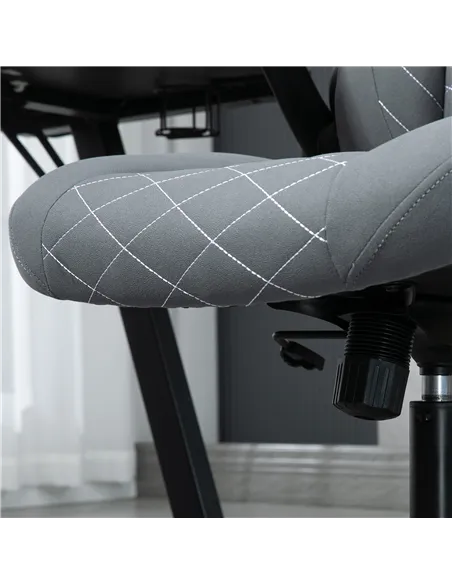 Vinsetto Home Office Desk Chair, Computer Chair with Flip Up Armrests, Swivel Seat and Tilt Function, Dark Grey