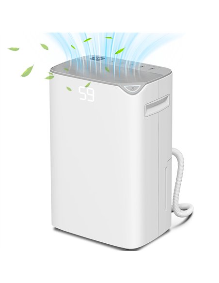 HOMCOM 20L/Day Dehumidifier, with Filter - White