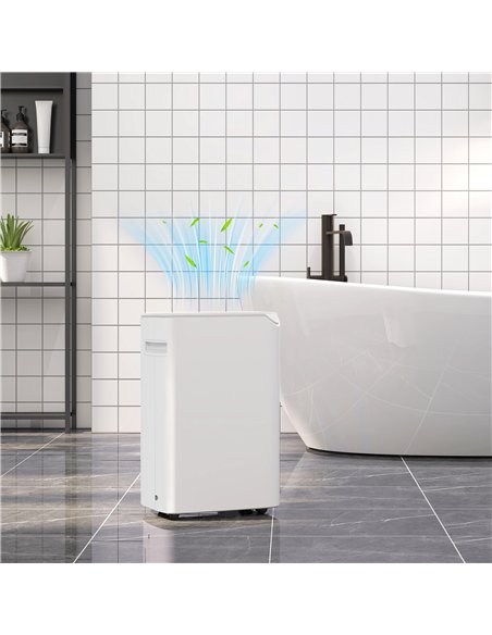 HOMCOM 20L/Day Dehumidifier, with Filter - White