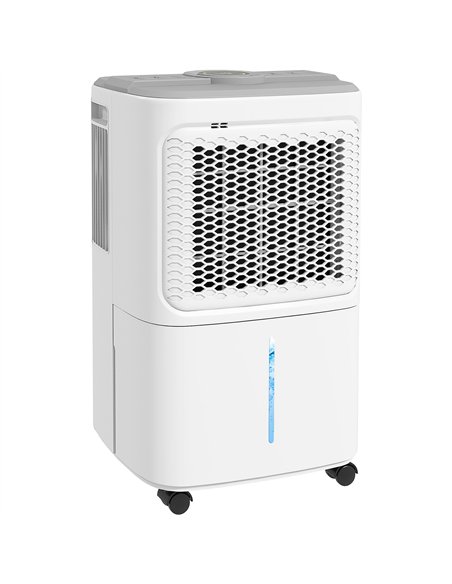 HOMCOM 12L Dehumidifier, with Touch Panel LED Screen - White