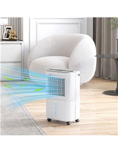 HOMCOM 12L Dehumidifier, with Touch Panel LED Screen - White 2