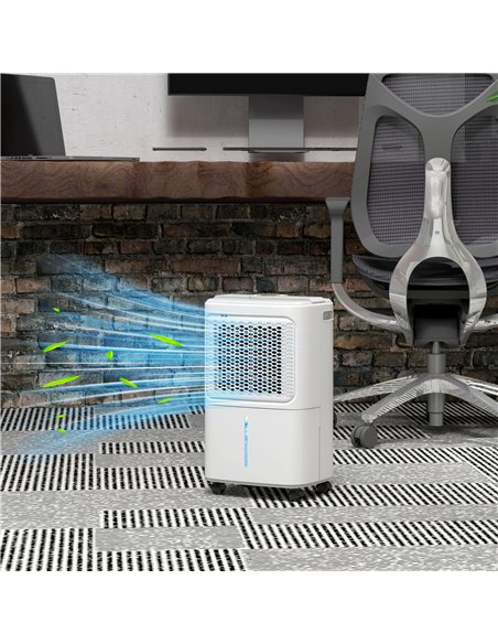 HOMCOM 12L Dehumidifier, with Touch Panel LED Screen - White