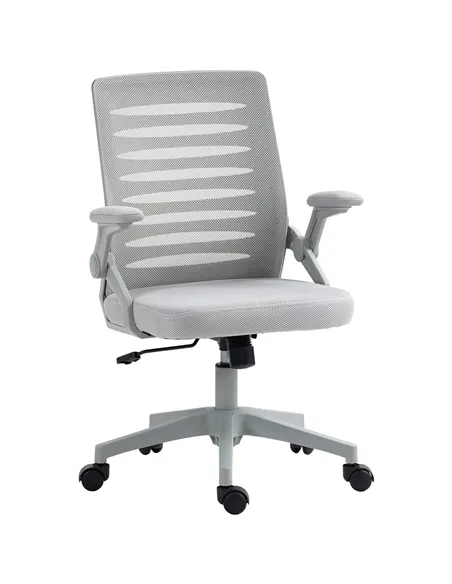 Vinsetto 44-53.5cm Adjustable Height Work Chair, with Mesh Back - Grey