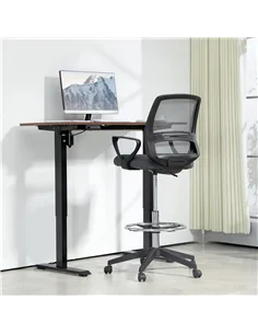 Vinsetto 102.5-126cm Draughtsman Office Chair, with Footrest - Grey 2