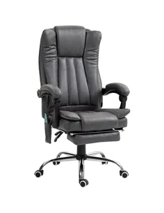 Vinsetto Six-Point Massage Chair, with Heat and Footrest - Dark Grey