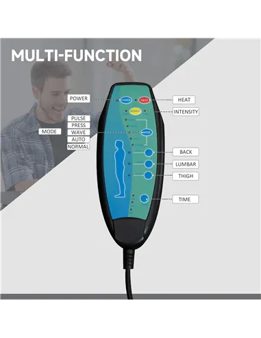 Vinsetto Vibrating Massage Office Chair with Heat, Desk Chair with Height Adjustable and Footrest, Dark Brown