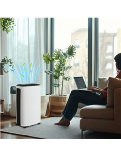 HOMCOM 16l/Day Dehumidifier, with Washable Filter and Timer - White 2