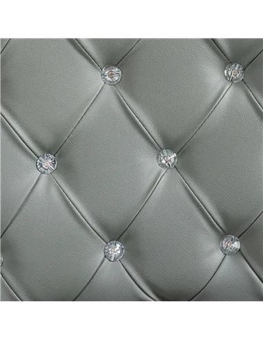 Vinsetto Office Chair Ergonomic 360° Swivel PU Diamante Padded Base 5 Castor Wheels for Home Work Grey