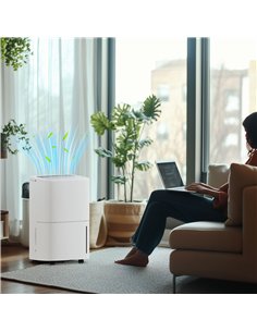 HOMCOM 20L Dehumidifier, with Touch Control - White 2