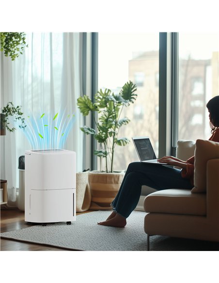 HOMCOM 20L Dehumidifier, with Touch Control - White
