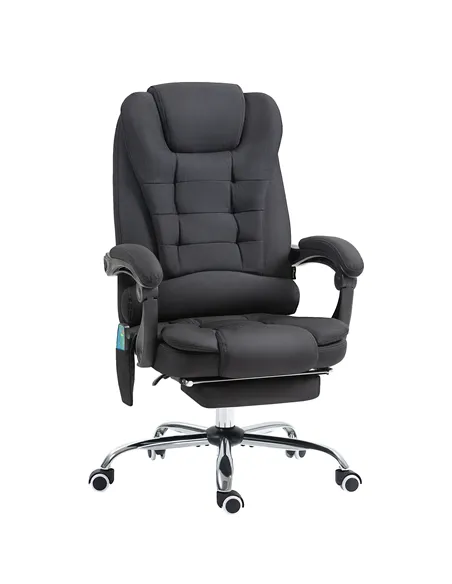 Vinsetto Six-Point Massage and Heated Office Chair - Black